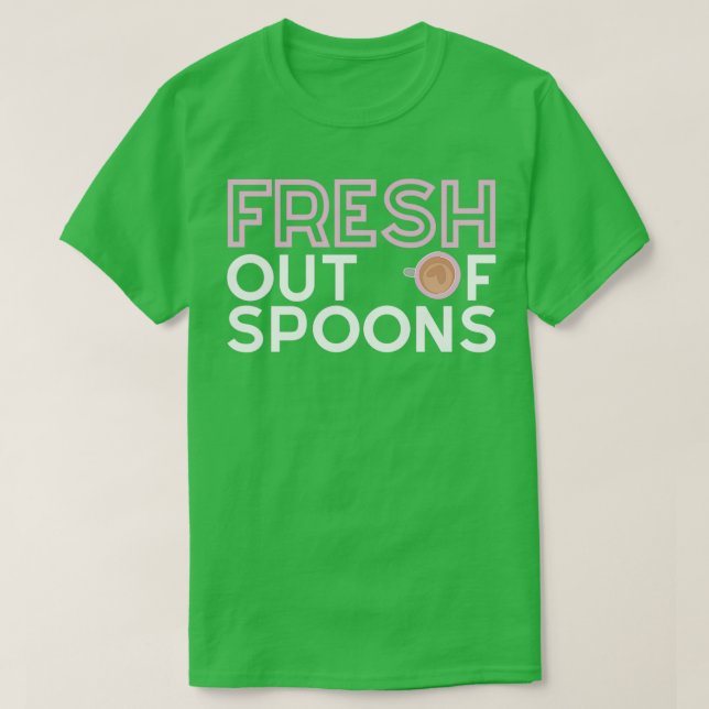 T-shirt Cuillères à base de cuillères (Design devant)