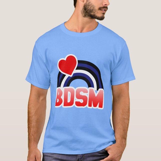 T-SHIRT CUIR / DRAPEAU ARC-EN-CIEL BD (Devant)