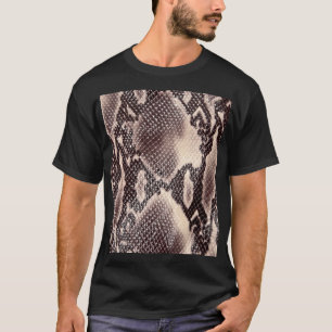 T-shirt Cuir serpent : texture brune transparente