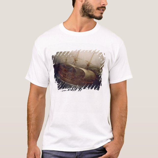 T-shirt Cuirassé néerlandais dans une tempête (Devant)