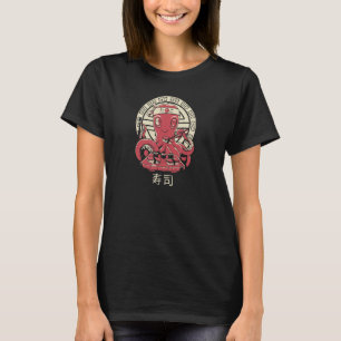 T-shirt Cuire Cuisson Octo Sushi Bar Raw Fish Roll Cuire P