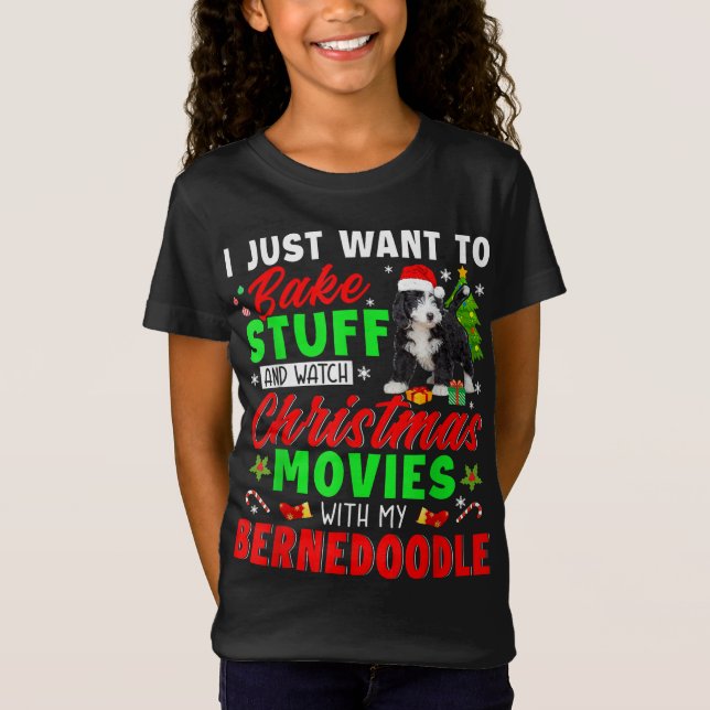 T-Shirt Cuire Des Stups Et Regarder Les Films De Noël Avec (Devant)