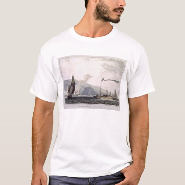 T-shirt Cuisez le bateau à la vapeur sur le Clyde près de (Devant)