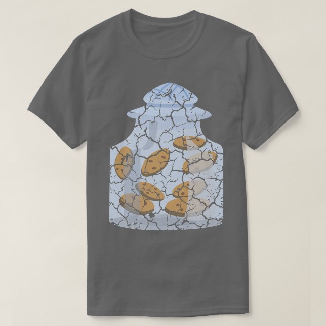 T-shirt Cuisine alimentaire Foie Cookie Jar Distressed T-S (Design devant)