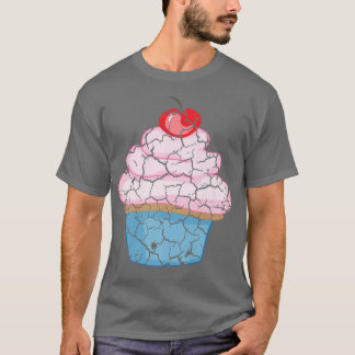 T-shirt cuisine alimentaire foodie cupcake en détresse 300
