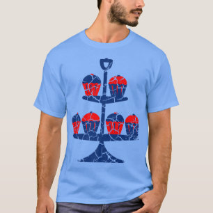 T-shirt Cuisine Alimentaire Gâteaux En Bois Déshabilisés