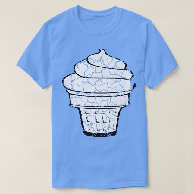T-shirt cuisine alimentaire nourriture glace cône de crème (Design devant)