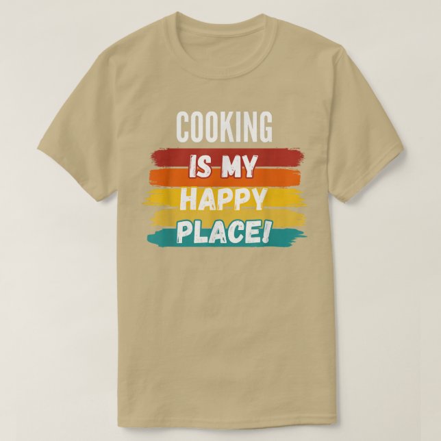 T-shirt Cuisine Amoureux, La Cuisine Est Mon Endroit Heure (Design devant)