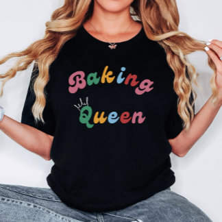 T-shirt Cuisine amusante Rétro Cuisine Queen Royal Femmes