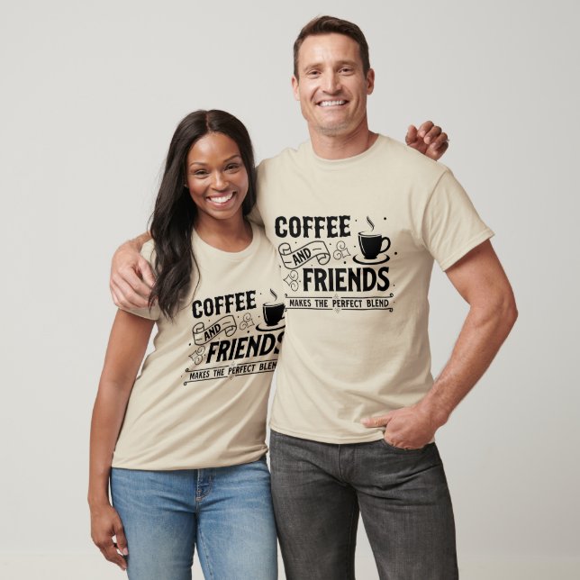T-shirt Cuisine café Amis mot art (Unisexe)