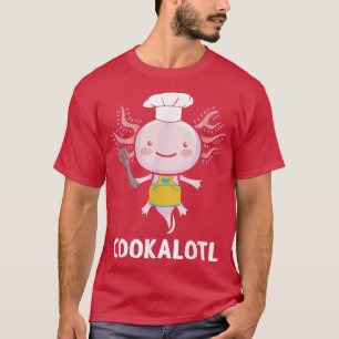 T-shirt Cuisine Cookalotl Chef Aolotl Avec Toque Et Spatu