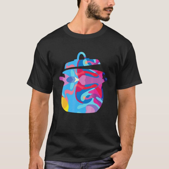 T-shirt Cuisine Cuisinier Chef Coloré Graphique (Devant)