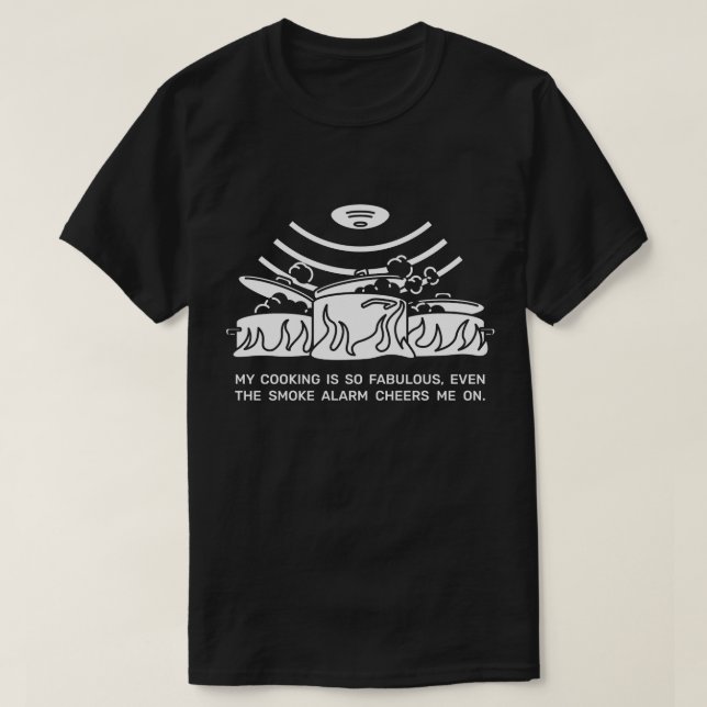 T-shirt Cuisine d'alarme pour fumée (Design devant)