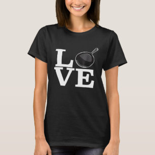 T-shirt Cuisine d'amour du fer moulé chemise frire Pan Che