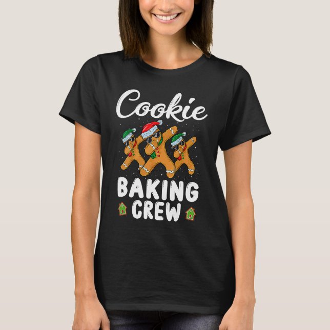 T-shirt Cuisine de biscuits Écran de Noël Famille de pain  (Devant)