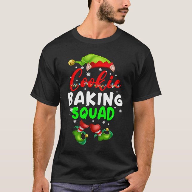 T-shirt Cuisine de biscuits Escouade Noël ELF Cookies Bake (Devant)