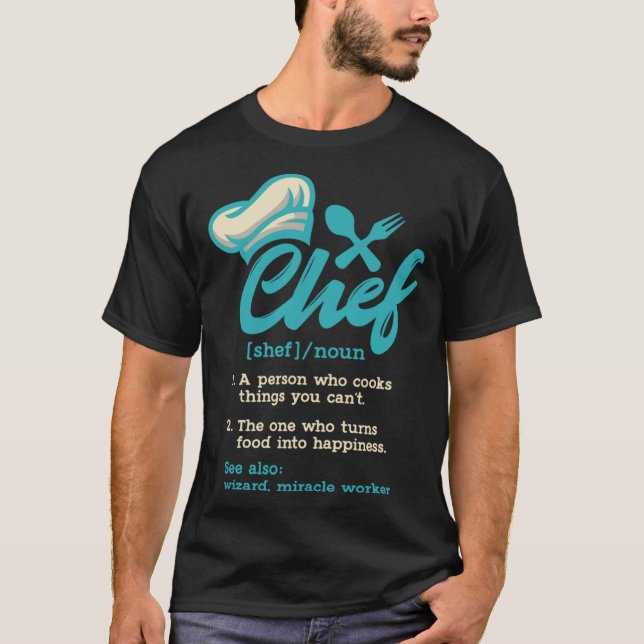 T-shirt Cuisine de définition du chef rétro Guru Chef Cook (Devant)