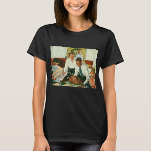T-shirt Cuisine de famille vintage pour le dîner de Thanks