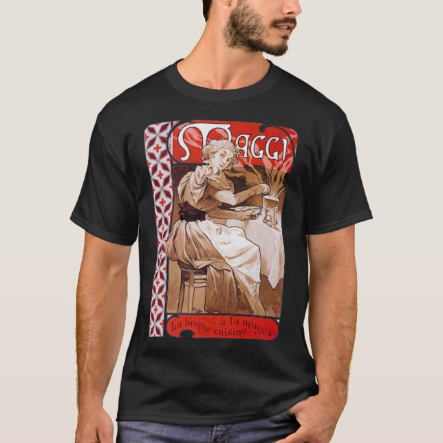 T-shirt Cuisine de femme, Alphonse Mucha (Devant)