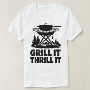 T-shirt Cuisine de feu de camp Grill Aventure Devis Concep