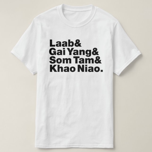 T-shirt Cuisine de rue thaïlandaise Isaan (Design devant)