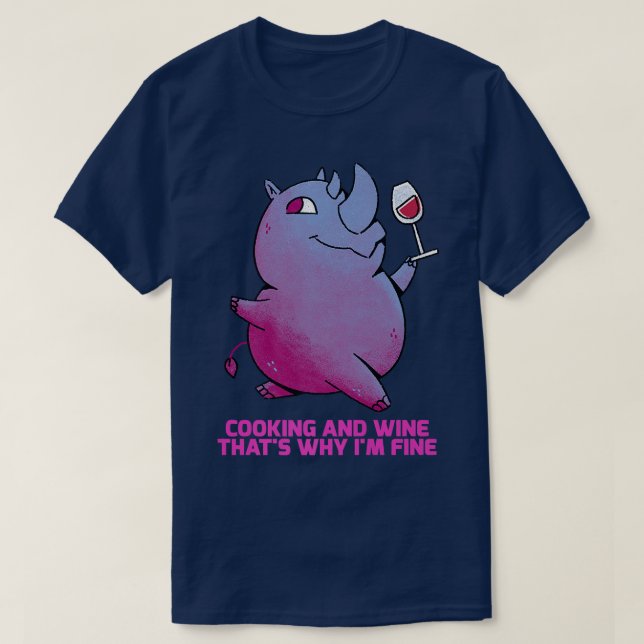 T-shirt Cuisine Et Vin C'Est Pourquoi Je Suis Une Belle Cu (Design devant)