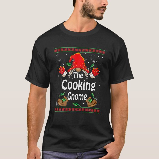 T-shirt Cuisine Gnome Buffalo Plaid Matching Famille Chris (Devant)