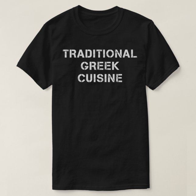 T-shirt Cuisine grecque traditionnelle Texte (Design devant)