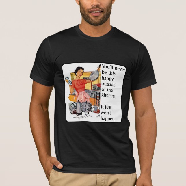 T-shirt Cuisine Happy Funny Chemise Humour (Devant)