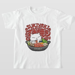 T-shirt Cuisine japonaise Sukiyaki Chat