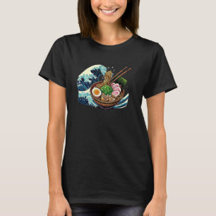 T-shirt Cuisine japonaise Wave Art Noodé Nourriture Soupe