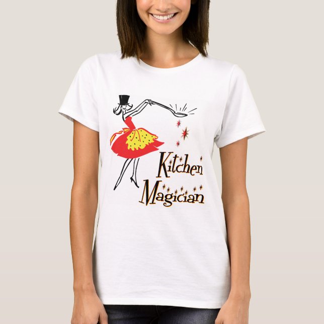 T-shirt Cuisine Magicien Retro Cuisine Art (Devant)