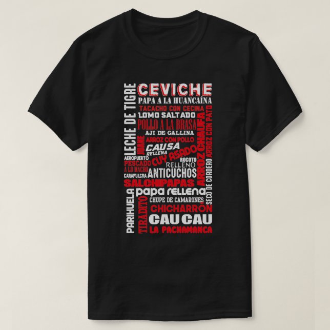 T-shirt Cuisine péruvienne Pérou Chef gourmet Gastronomie  (Design devant)