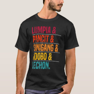 T-shirt Cuisine philippine Foodie Amateur de nourriture