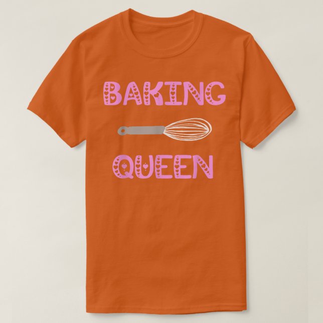 T-shirt Cuisine Queen Whisk Baker Girl Pâtisserie Chef bou (Design devant)