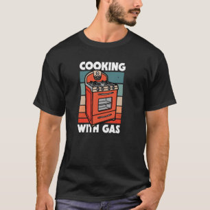 T-shirt Cuisine Rétro Avec Gaz Pro Manifestation De Réserv