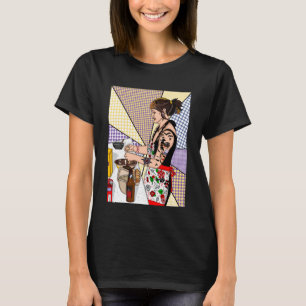 T-shirt Cuisine rétro Pop Art Tattoo Lady Cuisine