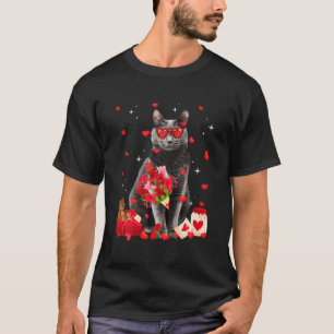 T-shirt Cuisine Russe Bleu Chat Valentine Fun Chat Papa Ch
