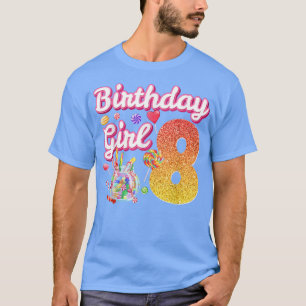 T-shirt Cuisines 8e anniversaire filles sucré bonbons 8 an