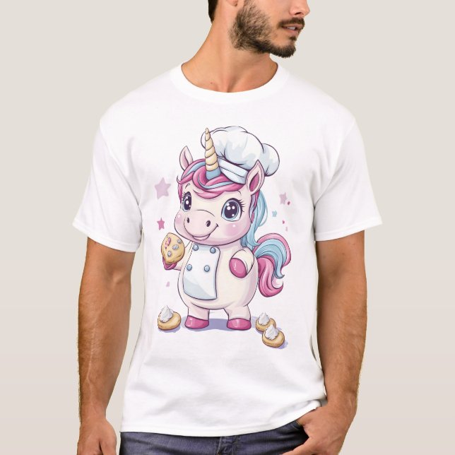 T-shirt Cuisinier Boulanger Licorne (1) (Devant)