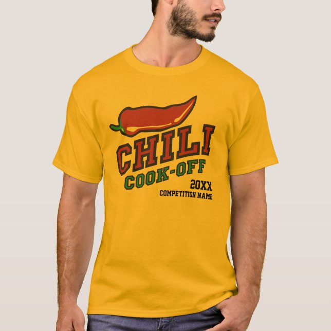 T-shirt Cuisinier de piment outre de la concurrence (Devant)