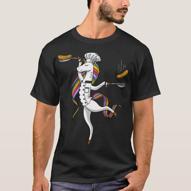 T-shirt Cuisinier Licorne Cuisine (Devant)