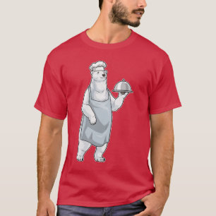 T-shirt Cuisinier ours polaire Assiette de service