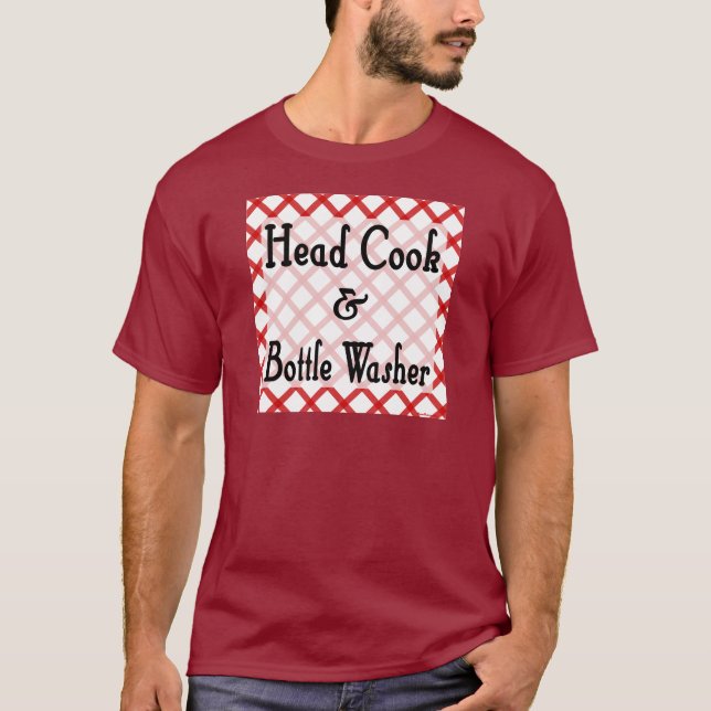 T-shirt Cuisinière à la tête et lave-bouteille Cuisine Dir (Devant)