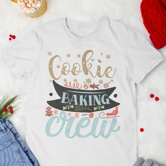 T-shirt Cuisinière Cuisine Écran Noël Famille de Noël (Créateur téléchargé)