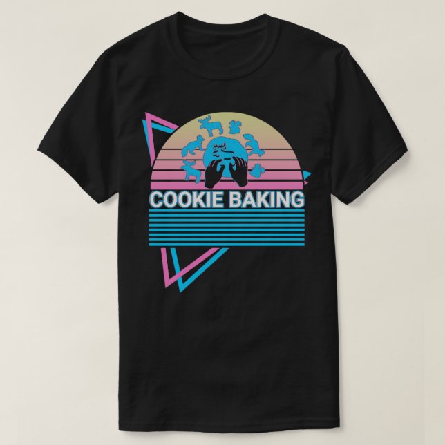T-shirt Cuisinière de biscuits Baker Retro (Design devant)