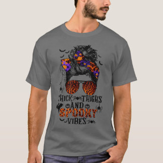 T-shirt Cuisse Épaisse Et Vibes Éffrayantes Leopard Messy