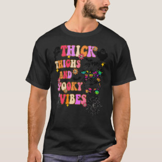 T-shirt Cuisse Épaisse Et Vibes Éffrayantes Messy Bun Hall