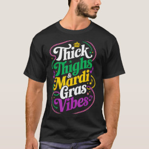 T-shirt Cuisses épaisses vibes mardi gras fleur de lis mar