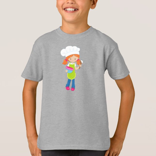 T-shirt Cuisson, Boulangerie, Boulangerie, Petite Fille, C (Devant)